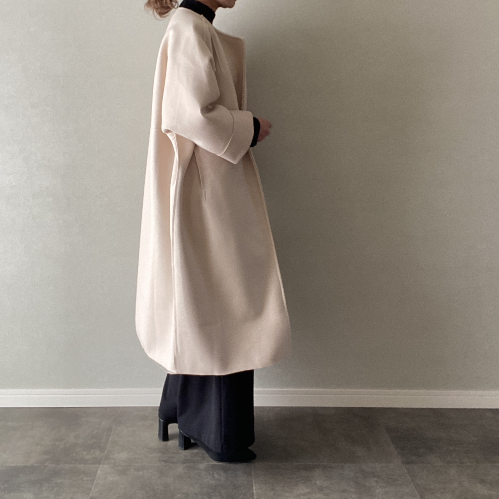 コート 羽織り アウター アイボリー フリーサイズ 【120340】